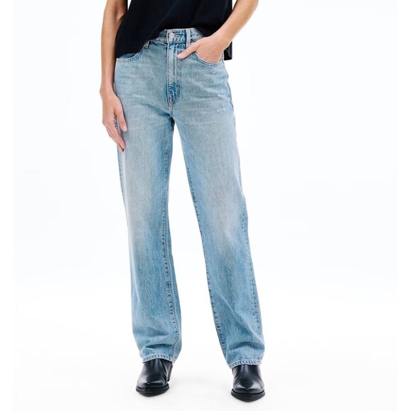 SLVRLAKE London Straight Leg High Rise Jeans in Heartache Size 23 - Picture 1 of 13